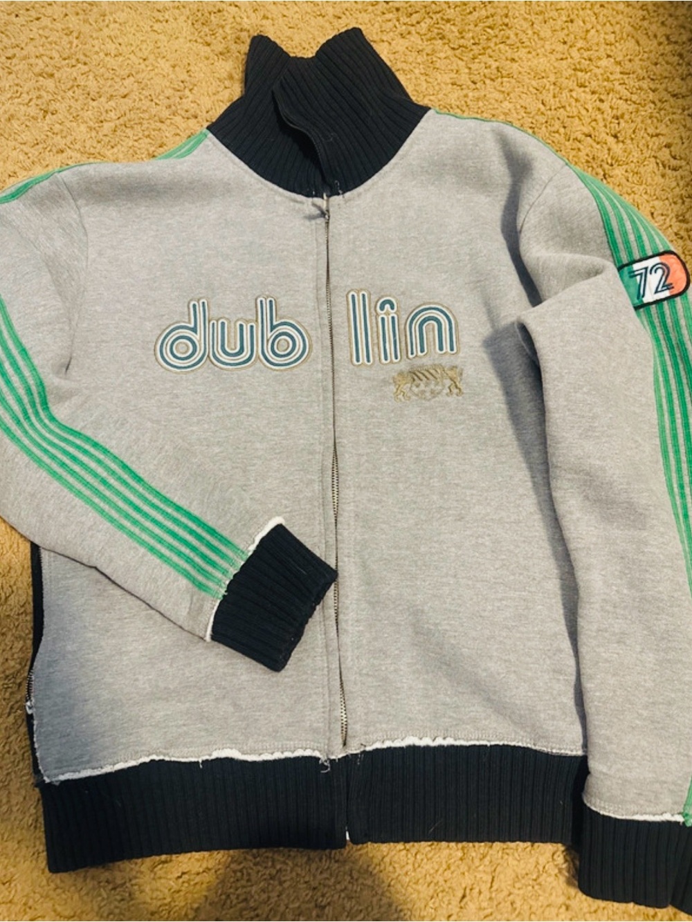 Five Star Vintage Blue Marlin Track Jacket Stripes Dublin Ireland